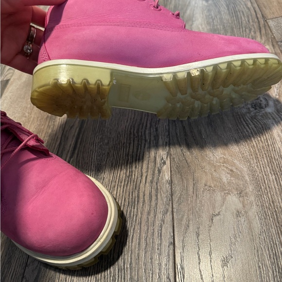Timberland Women's Vibrant Pink Combat Boots - Picture 6 of 6